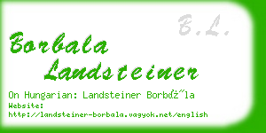 borbala landsteiner business card
